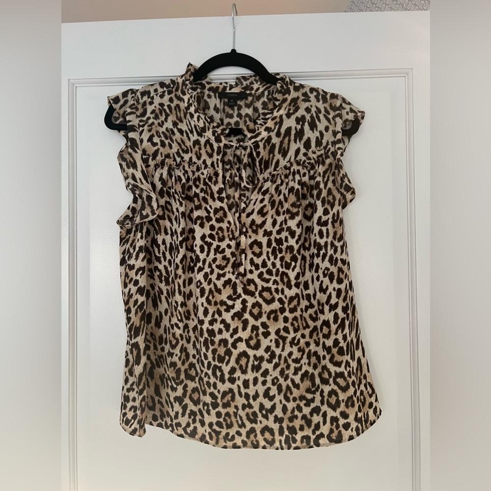 J Crew leopard blouse